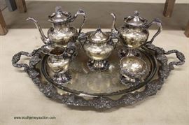  NICE VINTAGE 6 Piece Silver Plate Tea Set – auction estimate $100-$300 