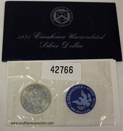  U.S. 1971 Eisenhower Uncirculated Silver Dollar Proof Set – auction estimate $20-$50 