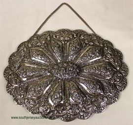  Marked 800 Silver Fancy Ladies Ornate Hanging Mirror

(approximately 8 1/4” W x 6 1/2” H x ½” D”)

auction estimate $100-$300 