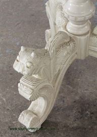  Highly Carved and  Ornate Asian Inspired Paint Decorated Center Table – auction estimate $100-$300 