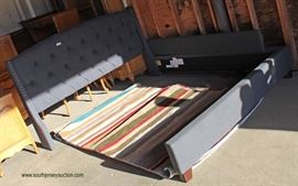  Upholstered Button Tufted King Size Bed – auction estimate $50-$200 