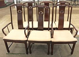  9 Piece Burl Mahogany Asian Inspired Dining Room Set with 2 Leaves by “Henredon Furniture” – auction estimate $200-$600 