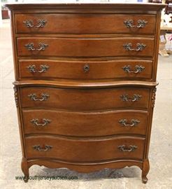 Bow Front Chest on Chest of Drawers