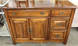  SOLID Cherry 4 Drawer 2 Door Buffet by “Richardson Brothers Company”- auction estimate $100-$300 
