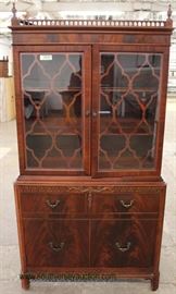  One of Several Burl Mahogany China Cabinets – auction estimate $100-$300 
