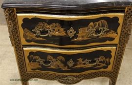  Chinoiserie Marble Top 2 Drawer Chest – auction estimate $100-$300 