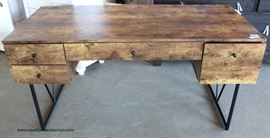  NEW Contemporary Natural Finish Iron Leg Desk

[2] one assembled and one in box – auction estimate $100-$300 each 