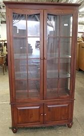 16 Pane Cherry China Cabinet by “Ethan Allen Furniture – American Dimensions” – auction estimate $200-$400