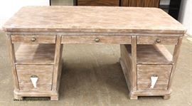 NEW SOLID Mahogany in the Natural Shabby Chic Finish Writing Desk by “Stanley Furniture” – auction estimate $300-$600