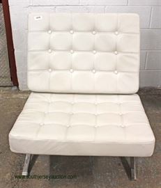 White Modern Design Barcelona Style Leather Chair – auction estimate $200-$400