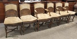 Set of 6 French Style Cane Back and Upholstered Dining Room Chairs – auction estimate $200-$400 