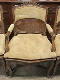 Set of 6 French Style Cane Back and Upholstered Dining Room Chairs – auction estimate $200-$400 