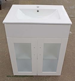  NEW 24” Marble Top White Floating Bathroom Vanity – auction estimate $200-$400

  