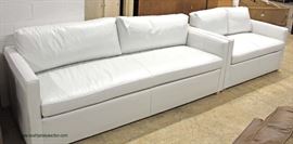  NEW Contemporary Leather Sofa and Chair – auction estimate $200-$400

  