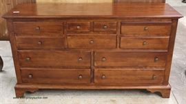 SOLID Cherry Bracket Foot Dresser – Nice Quality – by “Nichols and Stone Furniture” – auction estimate $300-$600 