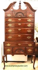 SOLID Mahogany 2 Piece Full Bonnet Queen Anne High Boy by “Drexel Furniture – Bicentennial Collection” – auction estimate $300-$600 