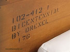 SOLID Mahogany 2 Piece Full Bonnet Queen Anne High Boy by “Drexel Furniture – Bicentennial Collection” – auction estimate $300-$600 