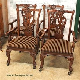 5 Piece SOLID Mahogany Banded Chippendale Style Bridge/Card Set – auction estimate $300-$600 