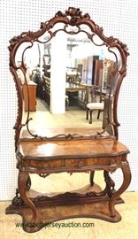  ANTIQUE Queen Size Burl Exotic Walnut Headboard – auction estimate $100-$300

ANTIQUE Exotic Burl Walnut 4 Door French Style Armoire – auction estimate $300-$600

ANTIQUE Burl Exotic Walnut Carved and Fancy Dresser with Mirror – auction estimate $300-$600

ANTIQUE Ornate Exotic Walnut Carved Dressing Vanity – auction estimate $300-$600

Match PAIR of Burl Exotic Walnut Bedside Stands – auction estimate $100-$300 