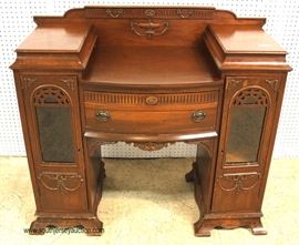  NICE MODEL

Petite Depression Mahogany Server with Curio Sides – auction estimate $200-$400 