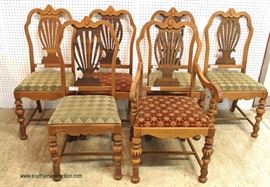 Depression 10 Piece Walnut Two Tone with Birdseye Maple Dining Room Set – table has 1 Leaf – auction estimate $700-$1200 