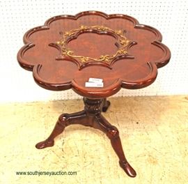 BEAUTIFUL Mahogany Scallop Parlor Table with Human Leg Feet by “Maitland Smith Furniture” – auction estimate $400-$800 