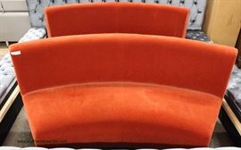 PAIR of Half Moon Modern Design Armless Loveseats – auction estimate $300-$600 each 