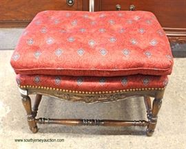 William Marry Style Button Tufted Footstool – auction estimate $100-$200 