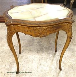 Selection of ANTIQUE French Marble Top Center Table – auction estimate $200-$400 ea. 