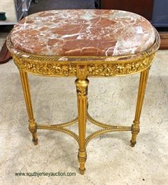 Selection of ANTIQUE French Marble Top Center Table – auction estimate $200-$400 ea. 