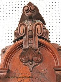 BEAUTIFUL ANTIQUE 3 Piece Walnut Victorian Full Size High Back Bed with Matching Marble Top Dresser and Nightstand  circa 1870’s nice Condition – auction estimate $1000-$2000 