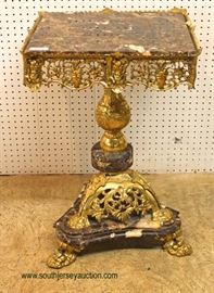 Antique Style Bronze Mounted Marble Top Lamp Table – auction estimate $500-$1000 