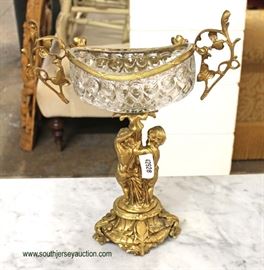 Leaded Crystal Bronze Wrap Cherub Compote – auction estimate $300-$600 
