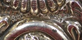 Silver Marked 900 Victorian Mirror on Chain, approximately 11 ⅝” w x 8 ½”h x ½”d  – auction estimate $200-$400 