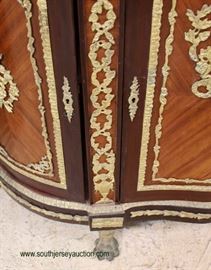 French Style Marble Top Credenza with Elaborate Applied Bronze and Bronze Paw Feet – auction estimate $300-$600 
