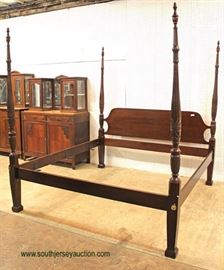 SOLID Mahogany 4 Poster King Size Bed with Full Canopy by “Drexel Furniture” – auction estimate $400-$800 