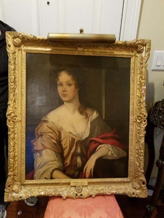 Large antique 18th century portrait painting. All original! This painting is available to purchase  before the sale. Contact Donna serious buyers only 770-35-7638