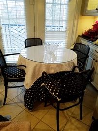 Adorable polka dot covers, table and chairs