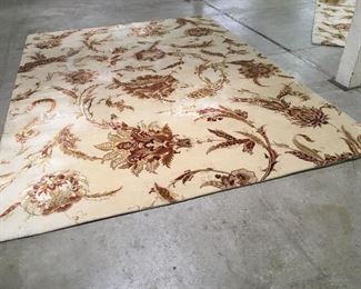 Wool and synthetic silk rug