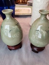 Celadon Vases