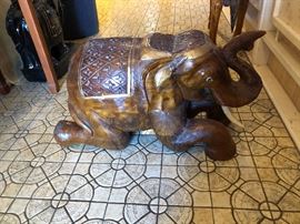 Solid hand carved teakwood elephant circa 1960s..Excellent condition