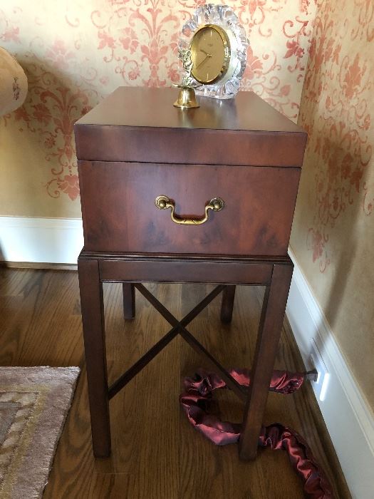 Ethan Allen box on stand end table