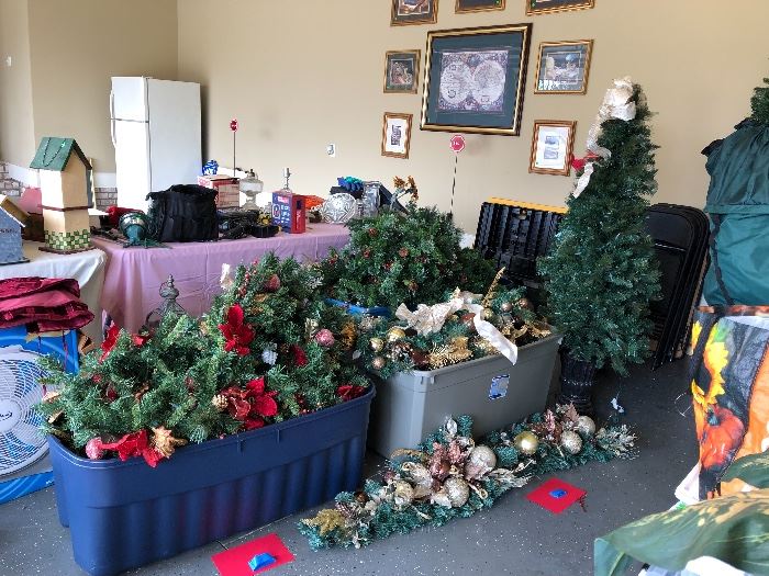 Christmas decor-garland and wreaths