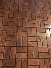 Solid brick floors