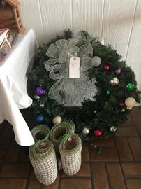 Large Christmas wreaths and decore