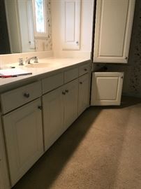 Bath counters with sink and faucet