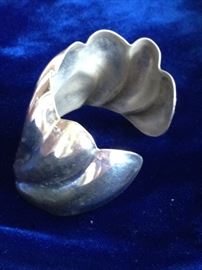 Very large sterling silver cuff bracelet