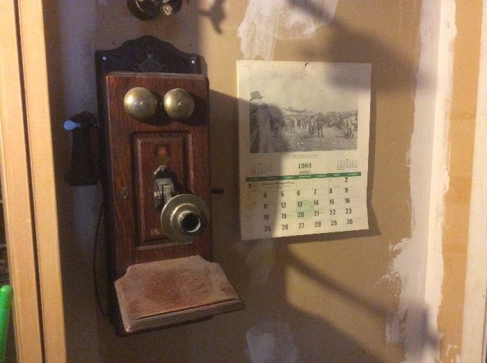 Oak telephone. Converted to land line
