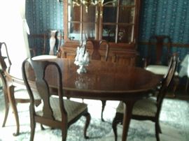 OVAL TABLE WITH SIX CHAIRS $185.00