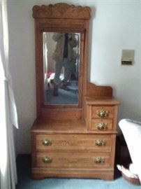 ANTIQUE GENTLEMANS DRESSER  $225.00